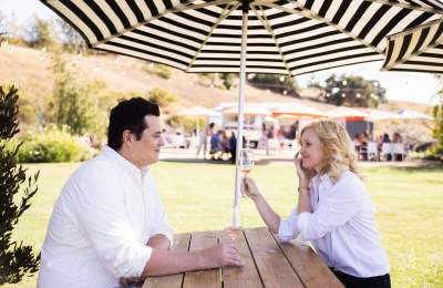 couple enjoying wine at Malene Wines in Edna Valley